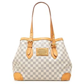 Borsa Tote Louis Vuitton Hampstead MM Damier Azur Bianca Bianco