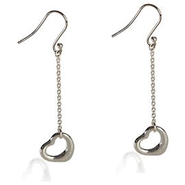 Tiffany & Co. Sterling Silver Elsa Peretti Open Heart Earrings Other