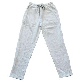 Autre Marque Pantalon en lin Eleventy en gris clair, taille M Gris