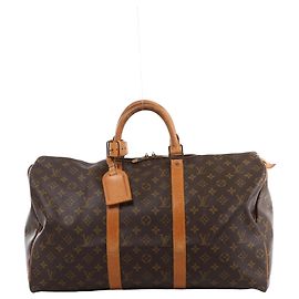 Borsa da viaggio Louis Vuitton Keepall 50 Monogram Canvas in marrone M41426 Marrone