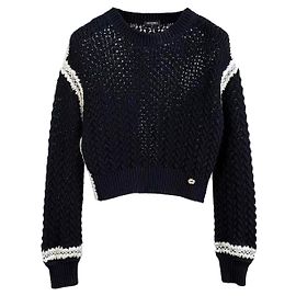 Chanel Black Silk Knitwear Black