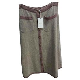 Jupe Chanel en cachemire multicolore taille 40 Multicolore