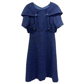 Chanel Kleid aus Wolle Mehrfarbig Größe 34 Mehrfarben
