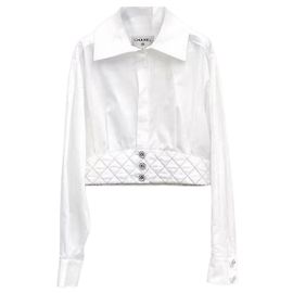 Chanel White Cotton Top White
