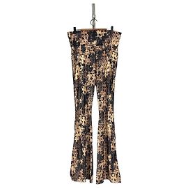 Pantalones Chrome Hearts de algodón con estampado de cruces corte acampanado Multicolor
