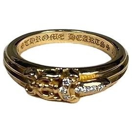 Bague Chrome Hearts Épée en Or 22K et Diamants Multicolore
