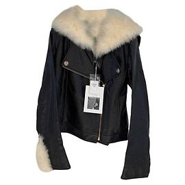 Chaquetas de cuero Chanel Negro