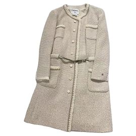 Abrigo Chanel de lana mujer talla 38 Multicolor
