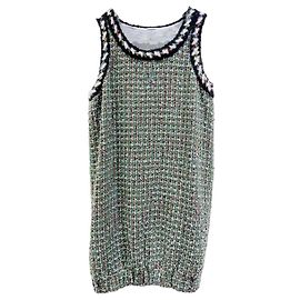 Vestido Chanel de tweed Multicolor