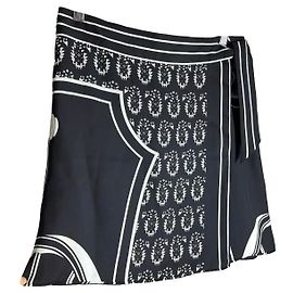 Hermès Silk Skirt Black Black