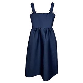 Autre Marque Dior Kleid aus Wolle Navy Blau Marineblau