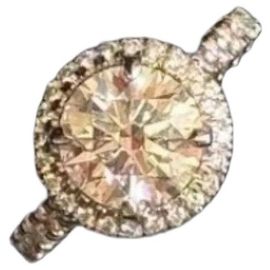 Anello Cartier in platino taglia 51 Multicolore