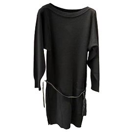 Hermès Black Cashmere Dress 36 FR Black