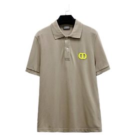 Autre Marque Polo de manga curta Dior SS24 em algodão cáqui Multicor
