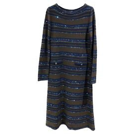 Vestido Chanel de cachemira Multicolor