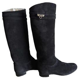 Botas Hermès de camurça feminino tamanho 37 Multicor