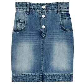 Jupe Chanel en coton bleu taille 36 Bleu