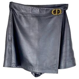 Autre Marque Shorts Dior de cuero negro Negro