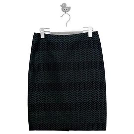 Jupe Crayon Max Mara Imprimé Dégradé Noir et Vert Foncé Polyester IT40 Multicolore