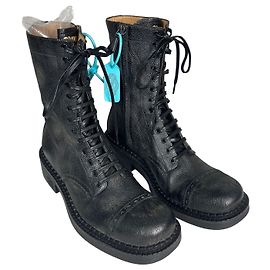 Bottes mi-mollet en cuir Miu Miu Taille 37.5 Multicolore