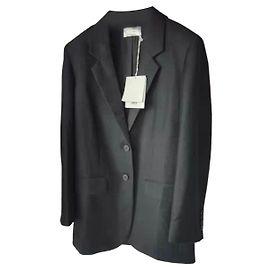 The Row Jacke aus Wolle Schwarz Schwarz