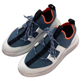Hermès Blue Cloth Trainers 36.5 Blue