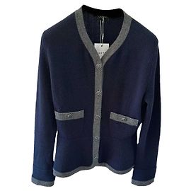 Chanel Navy Blue Cashmere Knitwear Navy blue