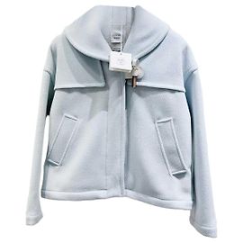 Casaco Hermès de lã azul tamanho 36 Azul