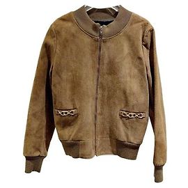 Veste en cuir Céline Femme Taille 38 Multicolore