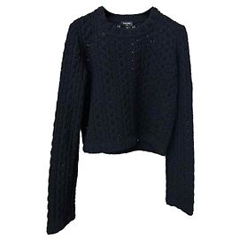 Chanel Black Cotton Knitwear Black