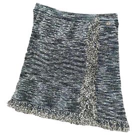Gonna Chanel in Tweed Multicolore Taglia 38 Multicolore
