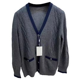 Chanel Grey Cashmere Knitwear Grey