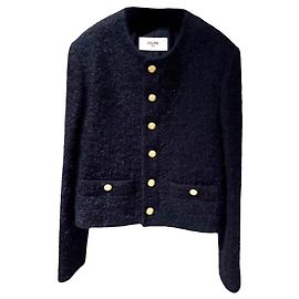 Céline Black Wool Jacket Black