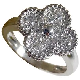 Anillos Vintage Alhambra Van Cleef & Arpels Blanco