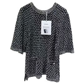 Top Chanel Nero in Poliestere Taglia 38 Nero