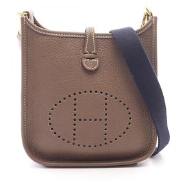 Hermès Borsa a tracolla Hermes Evelyne TPM Amazon Marrone Taupe