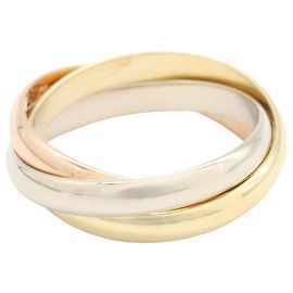 Anel Cartier Trinity Dourado
