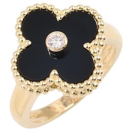 Anillo Van Cleef & Arpels Vintage Alhambra en oro amarillo de 18K Negro Dorado Otro