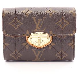 Louis Vuitton Portefeuille Compact Monogram Etoile Bi-fold Wallet Brown