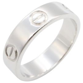 Anel Cartier Love em Ouro Branco 18K Prata