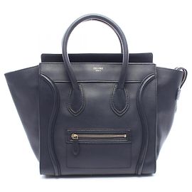 Céline Celine Luggage Mini Shopper Handbag Navy blue