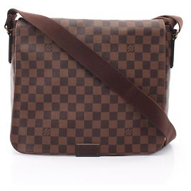 Borsa a tracolla Louis Vuitton District MM Damier Ebene Marrone
