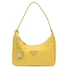 Prada TESSUTO+SAFFIANO Handbag Yellow