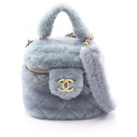 Chanel Matelassé Vanity 2-Way Shoulder Bag Brown