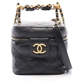 Chanel Matelassé Vanity Bag Black