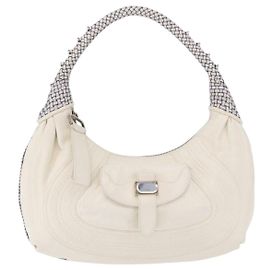Fendi Spy Pocket Hobo Leather Medium Branco