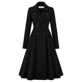 Christian Dior Wollmantel Schwarz Schwarz