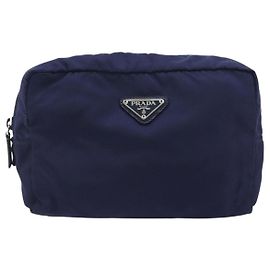 Pochette Prada en nylon bleu marine Bleu Marine