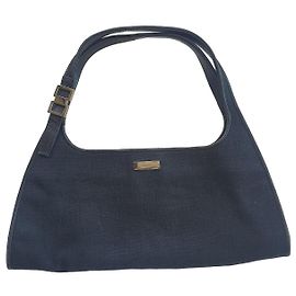 Gucci Bolsa de ombro Hobo em tela preta Preto