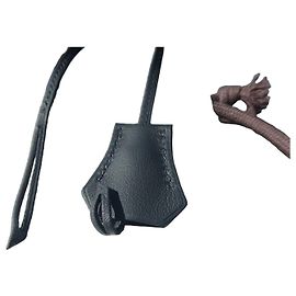 Hermès Black Leather Clochette for Kelly or Birkin Black